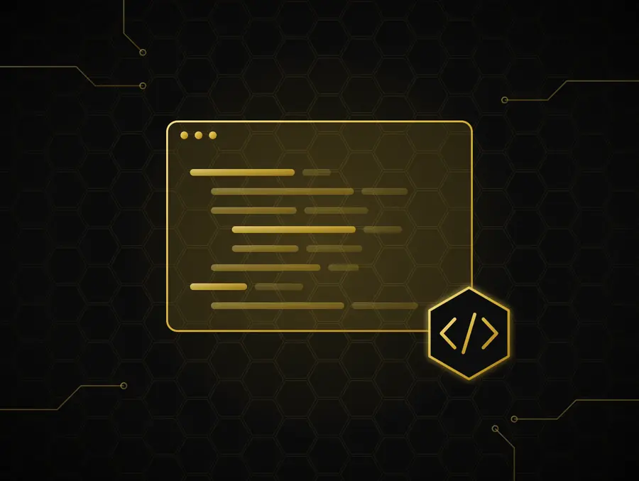 Gold line-art graphic for App & Software Engineer